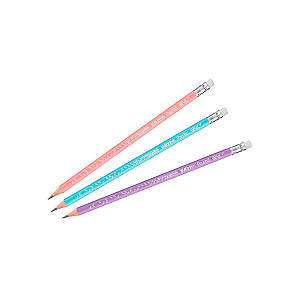 Kit com 3 Lápis Grafite Maped Black'Peps Pastel HB com Borracha