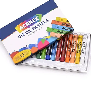 Giz Oil Pastels Acrilex – Giz Pastel Oleoso para Desenho Artístico