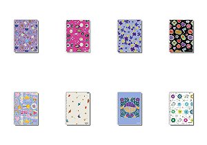 Caderno Pauta Branca Uau - Espiral 96 Folhas 140x202mm