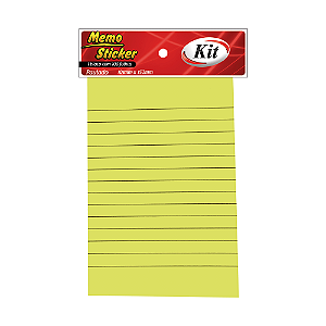 Bloco Adesivo Pautado - 101x152mm - Com 100 folhas - KIT