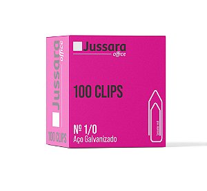 Clips para Papel Galvanizado 1/0 Jussara – Caixa com 100 Unidades