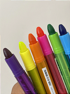 Kit com 6 Marca Texto em Gel Twist Retrátil - TRIS