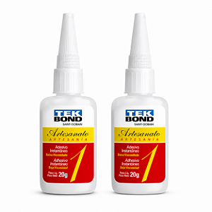 Kit com 2 Colas Instantânea Nº 1 Artesanato 20g Tekbond – Alta Precisão e Fixação