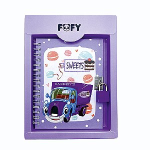 Diário Candy Lilás Fofy – Kit Presente Criativo Infantil