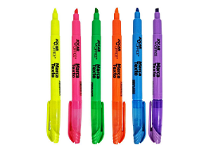 Kit com 5 Marca Texto Futuro – Cores Vibrantes para Destaque e OrganizaçãoKit com 5 marca texto futuro