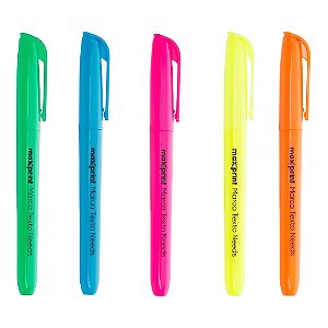 Kit com 6 Marca Texto Needs Maxprint – Cores Vibrantes e Ponta Chanfrada