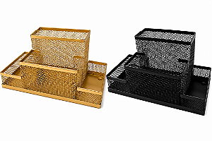 Porta Objetos Aramado – Organizador de Mesa Metálico