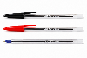kit com 3 Canetas C1 Ponta Fina 0.7mm