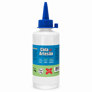 Cola de Silicone Artesão 250ml – Fixação Transparente para Artesanato