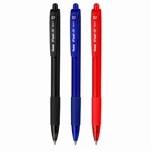 Kit com 3 Canetas Esferográfica Pentel iFeel-It Retrátil 0.7mm