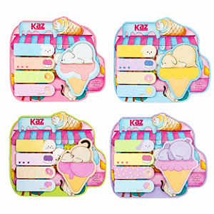 Kit com 4 Blocos Adesivos 55x71mm Ice Cream KAZ com 100 Folhas cada