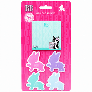 Kit com 3 pacotes de Bloco Adesivo Rebecca Bonbon com 5 Blocos Autoadesivos