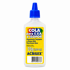 Cola para EVA e Isopor Acrilex 35 g – Alta Fixação e Secagem Rápida