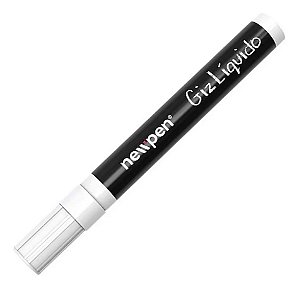 Giz Líquido Branco Newpen 8g com Ponta Redonda 4,5 mm