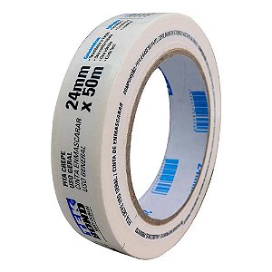 Fita Crepe de Uso Geral Tekbond 24 mm x 50 m Branca