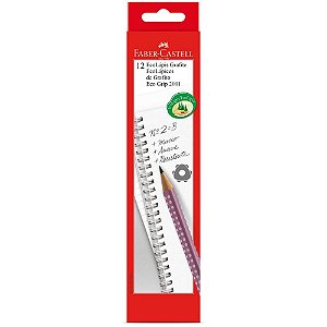 Caixa com 12 Lápis Faber-Castell Grip 2001 HB Nº2 Rosa