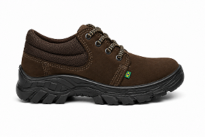 Sapato de Segurança Nobuck PS-134 Café - Ecosafety