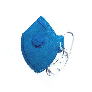 Respirador Descartável PFF2 Com Válvula / Azul - Grazia