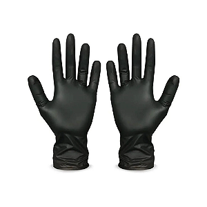 Luva de Segurança Super Glove Skin Nitrílica 50 Unid. / Preta - Super Safety