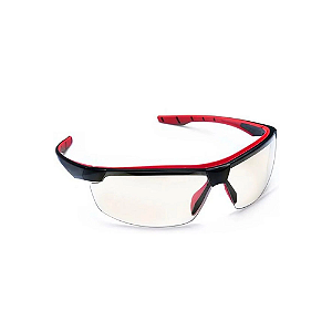 Óculos De Segurança Neon / Preto e Vermelho - Steelflex