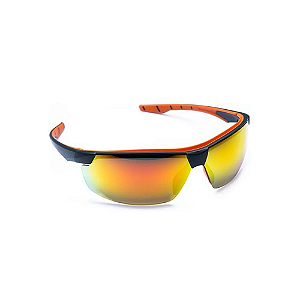 Óculos De Segurança Neon Espelhado / Cinza e Laranja - Steelflex