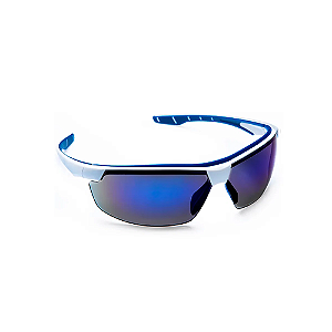 Óculos De Segurança Neon Espelhado / Branco e Azul - Steelflex