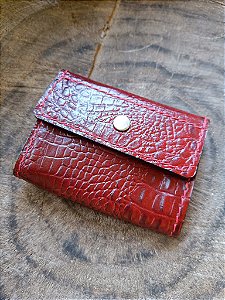 Carteira Regina Croco vermelho