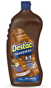 Limpador de Piso de Madeira com Brilho Lavanda e Vanilla 750ml Destac