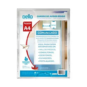 QUADRO DE AVISO A4 RIGIDO 0538.H - UN - DELLO