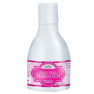 Óleo de Côco para Massagem Morango Beijável Hot Flowers