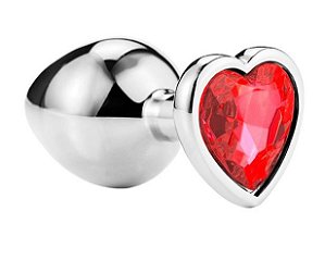 Plug Anal Metal G 9,5 X 4cm Coração