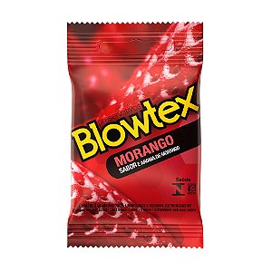 Preservativo 03 unid Morango Blowtex