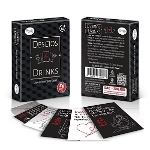 Jogo Sensual Desejo e Drinks para Casais 50 Cartas