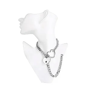 Coleira Gargantilha Correte com Coração