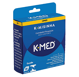 Preservativo Masculino K Med K Misinha Extra Lubrificado 3 Unidades