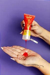 Lubrificante Hot Beijável com Efeito Quente sabor Calda de Morango 40ml