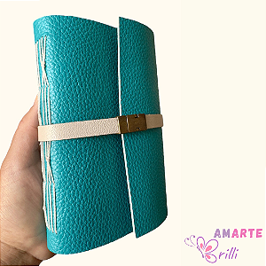 Caderno A6 – Sketchbook – Couro - fecho magnético