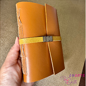 Caderno A6 – Sketchbook – Couro - fecho magnético