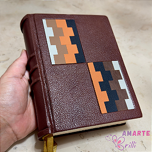 Caderno Encantado A6+ de Folhas Lisas – Tradicional Vintage – Couro Legítimo – Papel Pólen Bold 90g com corte artesanal