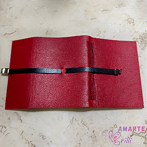 Kit Caderno A6 em Couro (Folhas Lisas) e Estojo em Couro