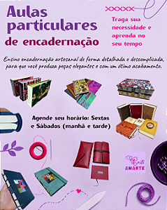 Aula particular de encadernação artesanal (4 horas)