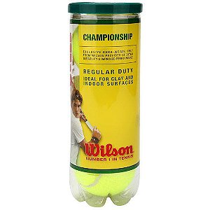 Bola de Tênis Wilson Championship - Com 3 Bolas Tubo Verde