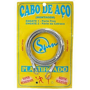 Cabo De Aço Para Rede De Tenis Plastificado Spin