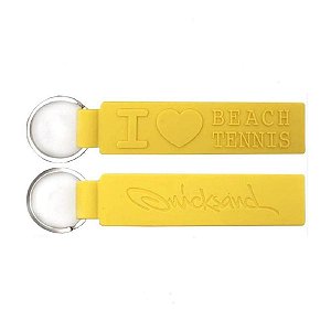 Chaveiro Quicksand  I Love Beach Tennis Amarelo