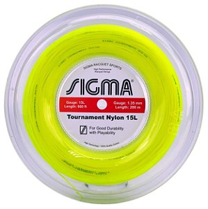 Corda para Raquete de Tênis Sigma Tournament Nylon Amarela 1.35mm