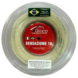 Corda para Raquete de Tênis Gioco Sensazione 1.30 mm - Natural