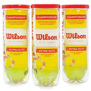 Bola De Tênis Wilson Championship Pack Com 3 Tubos