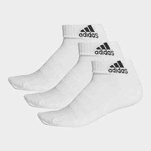 Meia Adidas Cush Ank Branca 3 pares 38 ao 40