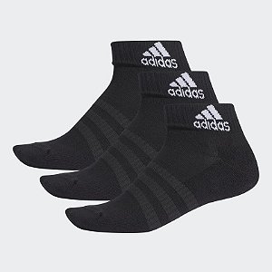 Meia Adidas Cush Ank Preta 3 pares 38 ao 40