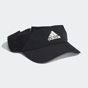 Viseira Adidas Run Viser  Preta e Branca